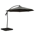 Royal Craft 3m Deluxe Pedal Operated Rotational Cantilever Parasol with Cross Stand Cream