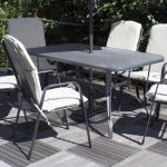 Royal Craft Mesh 8 Seat Dining Set with Extendable Table Grey