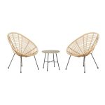 Monaco Bamboo Egg Chair Set Bamboo