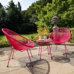 Monaco Pink Egg Chair Set Pink