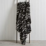 Hudson Faux Fur Black 130cm x 180cm Throw Black