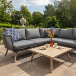 Milan Corner Lounging Set with Coffee Table Grey