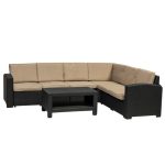 Brooklyn Black Corner Sofa Set Black
