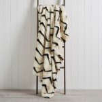 Harbin Chevron Faux Fur 130cm x 180cm Throw Natural