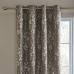 Blossom Natural Jacquard Eyelet Curtains Natural