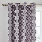 Swirl Silver Velvet Eyelet Curtains Silver