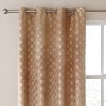 Emmie Gold Velour Eyelet Curtains Gold