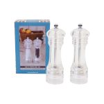 T&G Capstan Salt and Pepper Mill Set Clear