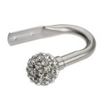 Diamante Cluster Satin Silver Holdbacks Satin Silver