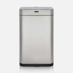 Tower 75 Litre Matt Steel Rectangular Sensor Bin Silver