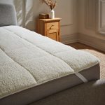 Teddy Bear Cream Quilted Mattress Topper Cream