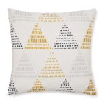 Geo Triangles Ochre Cushion Cover Ochre
