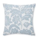 Chenille Duck Egg Floral Cushion Cover Duck Egg (Blue)