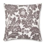 Chenille Grey Floral Cushion Cover Grey