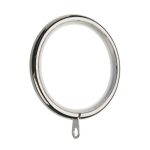 Pack of 6 Swish Blenheim Satin Steel Curtain Rings Dia. 35mm Satin Steel (Silver)