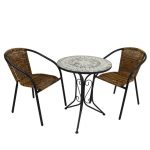 Summer Terrace Verde 2 Seat Bistro Set Natural