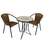 Summer Terrace Brava 2 Seat Bistro Set Natural
