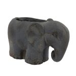 Solstice Sculptures Blue Iron Effect Elephant Planter Blue