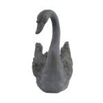 Solstice Sculptures Blue Iron Effect Swan Planter Blue