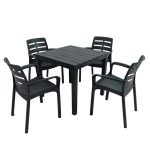 Trabella Roma 4 Seat Dining Set Grey