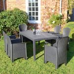 Trabella Salerno 6 Seat Dining Set with Sicily Chairs Grey