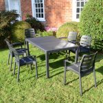 Trabella Salerno 6 Seat Dining Set with Siena Chairs Grey