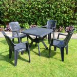 Trabella Turn 4 Seat Dining Set Grey