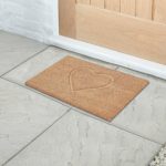 Heart Pressed Coir Mat Natural