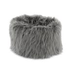 Skylar Mongolian Faux Fur Small Lounger – Grey Grey