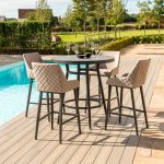 Maze Rattan Regal Taupe 4 Seat Round Bar Set Taupe