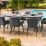 Maze Rattan Zest Grey 8 Seat Oval Dining Set Grey