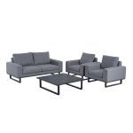 Maze Rattan Ethos Grey 2 Seat Sofa Set Grey