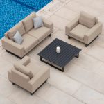 Maze Rattan Ethos Taupe 2 Seat Sofa Set Taupe