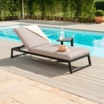Maze Rattan Allure Taupe Sun Lounger Taupe