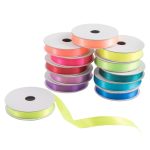 Bright Satin Ribbons 12 Pack Multicoloured