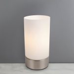 Ferris Glass Satin Nickel Table Lamp Satin Nickel