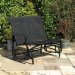 Kingfisher Black 2 Seat Glider Chair Black