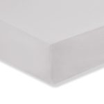 Cotton Blend Silver 25cm Fitted Sheet Silver