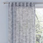 Mark Making Grey Hidden Tab Top Single Curtain Panel Grey
