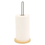 Grey and Wood Kitchen Roll Holder Grey