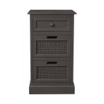 Lucy Cane Charcoal Bedside Table Charcoal