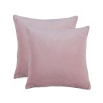 Pack of 2 Blush Supersoft Velour Cushion Covers Blush