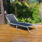 Kingfisher Black Set of 2 Sun Loungers Black