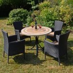 Byron Manor Langley Black 4 Seat Dining Set Black