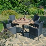 Byron Manor Vermont Black 4 Seat Dining set Black
