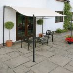 Greenhurst Beige 3m Wall Mounted Gazebo Beige