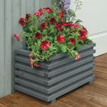 Rowlinson Sorrento Rectangular Planter Grey
