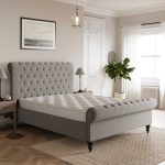 Classic Chesterfield Bed – Grey Grey