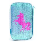 Sequin Unicorn Insulated Lunch Bag Blue