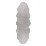 Supersoft Faux Fur Double Pelt Grey Rug Grey